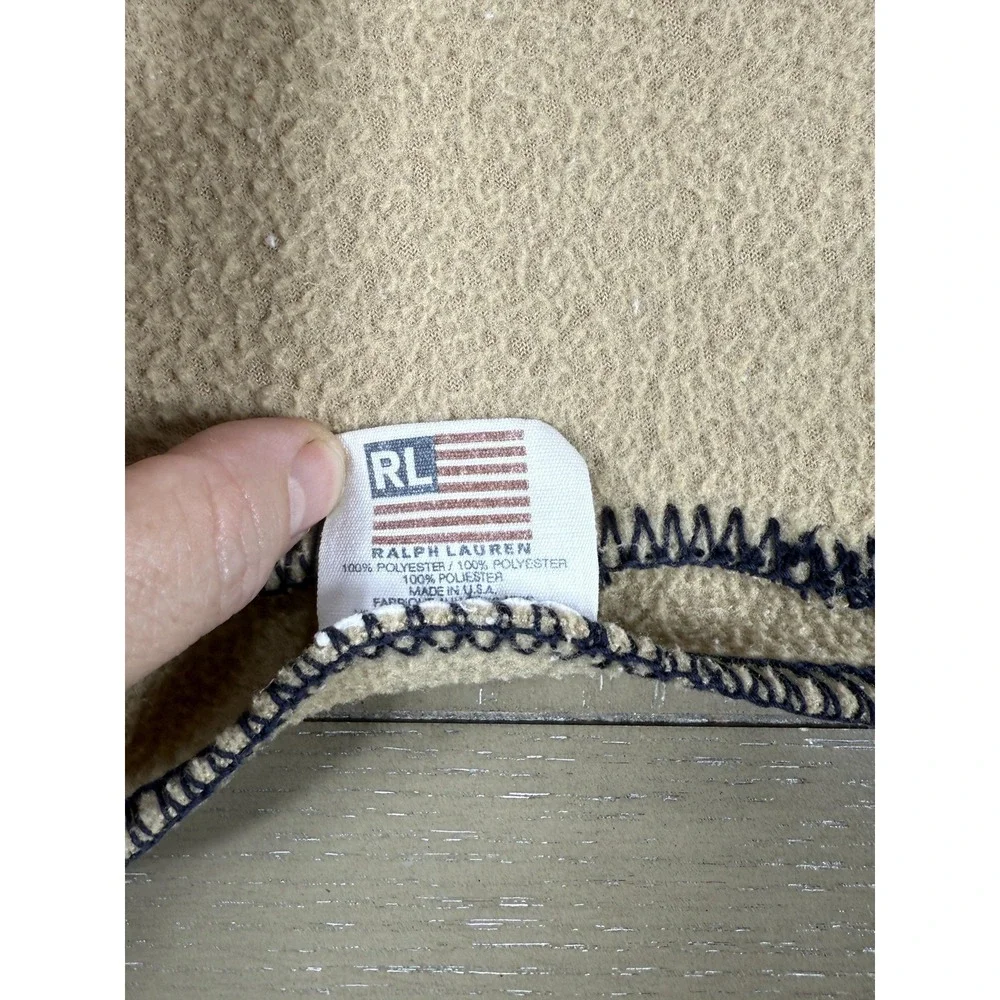 Ralph‎ Lauren Polo Bear Throw Blanket Fleece Made USA Baby Child 44x29 Teddy RL